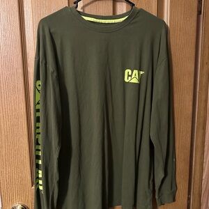 Caterpillar Olive Green Long Sleeve Tee